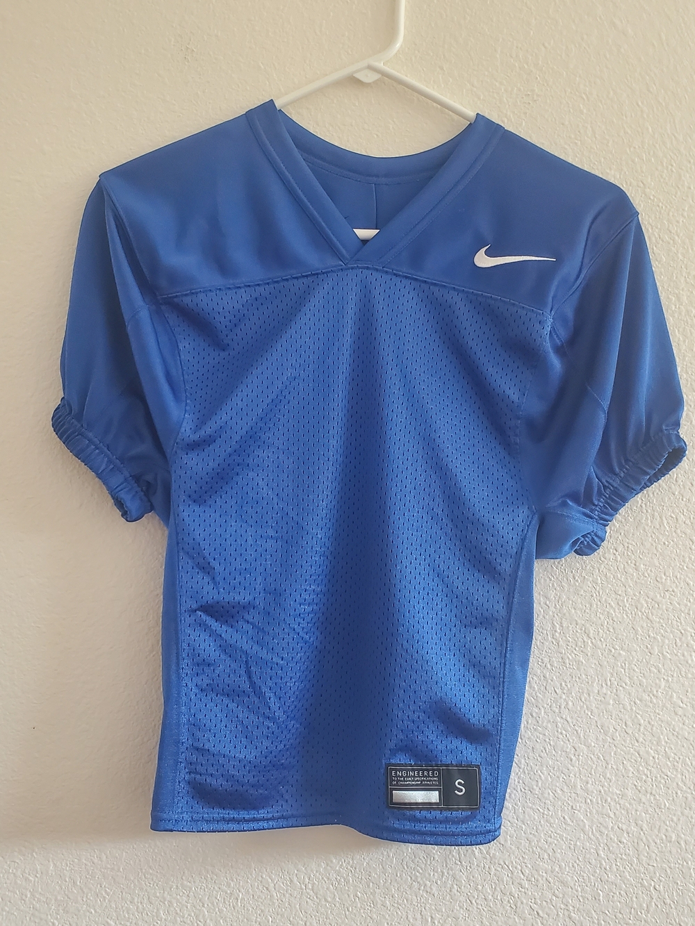 Nike Royal Blue Short Sleeve Women's Athletic Football Jersey Size S